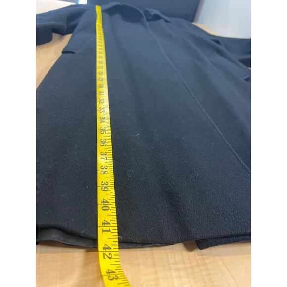 Vintage JG Hook 100% Wool Petite Womans Trench Overcoat Size L/XL - Picture 7 of 12